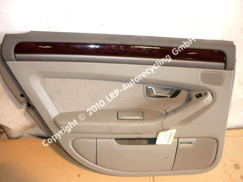 Audi A8 4E D3 Türverkleidung hinten links Alcantara swing/platin hellgrau Bj.2002